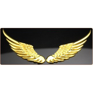 汽車車身裝飾貼 改裝貼紙 車標造型Logo貼 個性化創意防水貼圖, 1個, 老鷹翅膀 (金色)