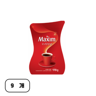 맥심 오리지날 커피 리필용, 170g, 1개입, 9개