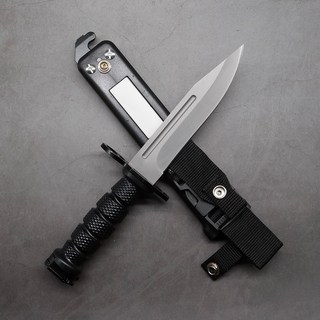 M95 택티컬 캠핑 나이프 TK495 아웃도어 대검 등산 칼 정글도, 은색날(써레이션없음), 1개