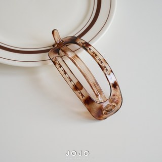 JOJO 橢圓扭扭夾，簡約氣質，後腦勺抓夾，盤髮，一字髮夾，丸子頭，韓系髮飾