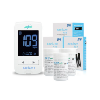 바로잰 개인용 혈당측정기 + 검사지 150매 세트, 2세트