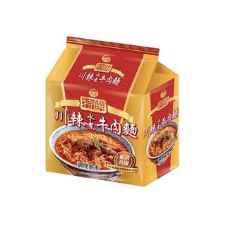 台酒TTL泡麵全系列：花雕雞麵、麻油雞麵、酸菜牛肉麵等多種口味袋裝, 1個, 川辣水煮牛肉麵(3包/袋)