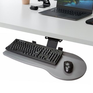 키보드거치대 회전식 일체형 슬라이딩 키보드받침대, 메탈, 1개