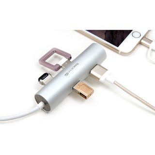 TEAM 十銓 WT03 Type-C 四合一 USB 3.1 鋁合金集線器 HUB - 星河銀, 1個