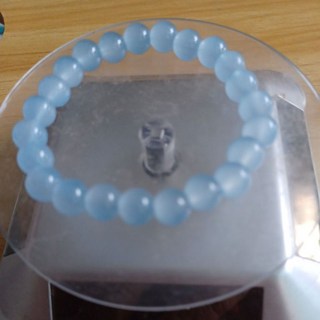 海藍寶圓珠手串 8mm珠徑 簡約時尚 展現優雅氣質