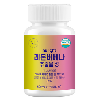 레몬버베나 추출물 정 다이어트 식욕억제 붓기 컷 히비스커스 식약처 인증 누라이트, 1개, 120정