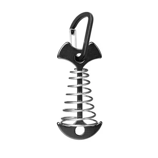 鋁合金+不鏽鋼, 彈簧魚骨釘加長，黑色含Ｄ扣, 1個