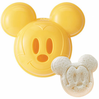 미키마우스 샌드위치 모양틀/식빵틀 전자렌지 식기세척기 사용가능, 1개, 옐로우