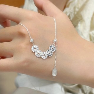 鴻利首飾廠 小鋼炮白玉髓項鏈 新款簡約新中式高級感鈦鋼不掉色鎖骨鏈飾品