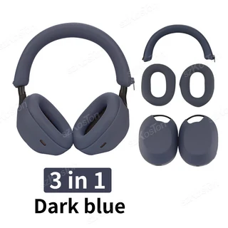 소니 WH-1000XM5 헤드폰 슬리브 귀마개 쉘 보호 커버와 호환되는 실리콘 케이스, 01 Dark Blue