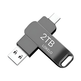 2TB Type-C 고속 USB 3.0 대용량 플래시 드라이브 휴대폰 컴퓨터 겸용 OTG, 1개
