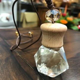 伍寶園藝木藝 純台灣黃檜精油聞香瓶，居家香氛，舒緩壓力，提升睡眠品質, 1個, 典雅聞香瓶5公分高