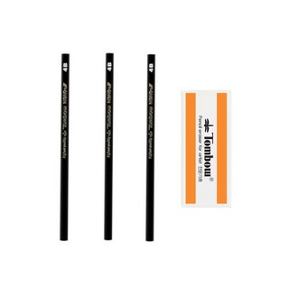 톰보 연필 모노J 4B(3개입) + 톰보 지우개 700 중(1개입)