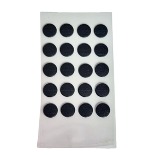 BSG DIY 0.7MM 원형 도트 피트 강브레이킹 UPE 컨트롤 마우스 범용 20P, 블랙 강 브레이킹