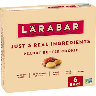 Larabar 땅콩버터 쿠키 과일 및 견과류 바 글루텐 프리 및 비건 6개입 289g, 7세트
