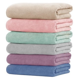 Toast Dog秒吸水神級毛浴巾組，蜜絲絨吸水毛巾/浴巾十八條組，多色可選，超取限定, 1個, 浴巾x2條 (顏色隨機