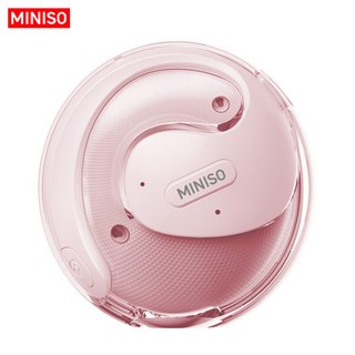 MINISO AI 음성 번역 블루투스 오픈형 귀걸이형 이어폰 스마트 실시간 번역기 외국어 언어 학습기, 핑크, X15 PRO