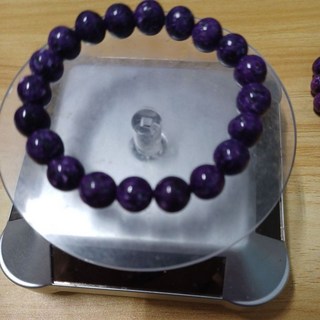 皇家紫舒俱來手串 10mm 彈性手鍊 時尚飾品 提升氣質, 1個