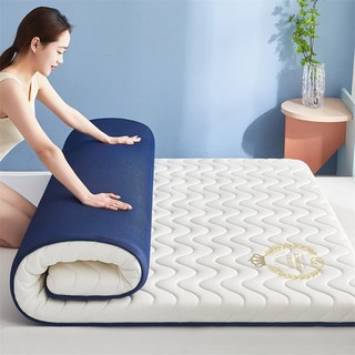 BYOU 목편한 천연 라텍스 메모리폼 매트리스 허리에좋은매트리스 학생 기숙사 메트리스 9cm, 크림화이트