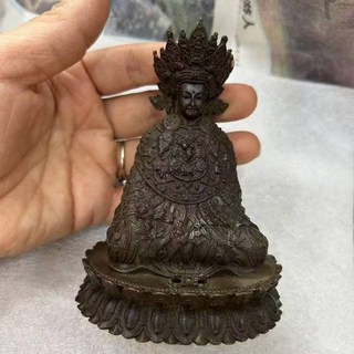 仿古做舊覺沃佛釋迦牟尼佛 十二歲等身佛像擺件 家居供奉 隨身佛像, 1個