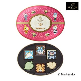 2026 발렌타인 고디바 동물의숲 어소트먼트 미니 핑크캔 6알입, 단품