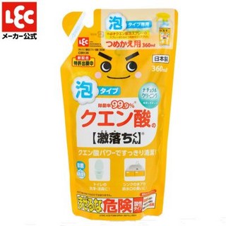 日本 LEC 激落君 檸檬酸泡沫清潔噴霧 浴室 廁所 廚房 水垢, 360ml, 1包