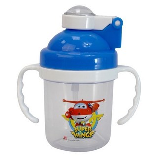 super wings 超級飛俠 台灣製 背帶水壺, 1個, 彈跳學習杯240CC