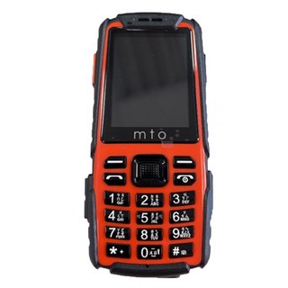 MTO M17三防手機 4G直立式手機 2.4吋螢幕 防摔防塵 藍牙4.0老人機 長輩機, 橘黑, 32GB