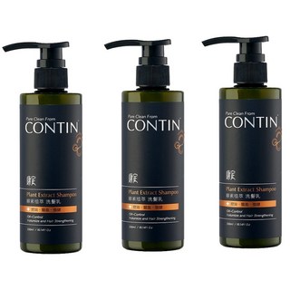CONTIN 康定酵素植萃洗髮乳，控油蓬鬆強健髮根，溫和潔淨頭皮，敏感頭皮適用, 3件, 300ml