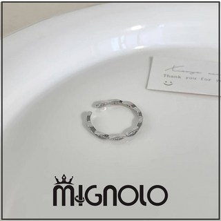 MIGNOLO 微鑲星星戒指 開口可調式 簡約百搭造型 韓國飾品