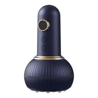 電動充電刮痧儀器家用刮痧儀疏通經絡刷按摩神器拔罐通用吸痧, 1個, G08藍色【拔罐器】鋼珠款