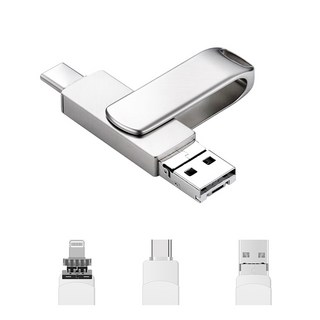 Kcwen 핸드폰 외장메모리 OTG 아이폰 USB 메모리 3in1, 512GB