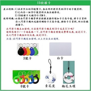 【鎖匠之家】含稅 ID授權卡 IC授權卡 感應磁扣 內存卡號, 1個, ID授權卡,3號卡 紅色