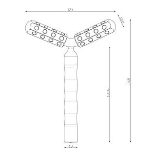 電動粉晶滾輪美顏按摩儀禮盒組 臉部眼部提拉緊緻按摩棒 女友交換禮物, 1個, YM2401-金色