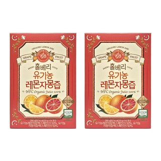홀베리 유기농 레몬 자몽즙, 20g, 28개