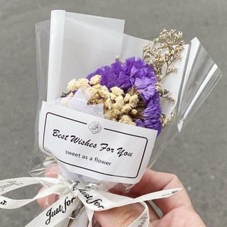 【森林海】迷你永生花束附提袋：教師節/畢業/情人節禮物首選，拍照道具, B21, 1個