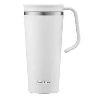LocknLock 樂扣樂扣 日常不鏽鋼手把保溫杯, 象牙白, 600ml, 1個