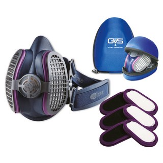 GVS 일립스 마스크 필터 교체 분진 특급 방진마스크 세트, 특급탈취대형(SPR456)+전용케이스, 특급탈취필터(SPR450) 3개, 1개