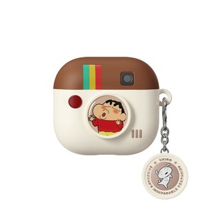 蠟筆小新 硅膠耳機殼 AirPods 4 蘋果耳機保護殼 新之助, 1個, 蠟筆小新款, 蠟筆小新款