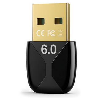 블루투스 동글 6.0 USB 무선 어댑터 PC용 고속 안정연결, 1개, 블랙, PTG-BT60A
