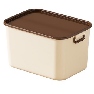 可堆疊收納箱 附蓋整理箱 居家收納好幫手, 咖啡色-特大號, 1個