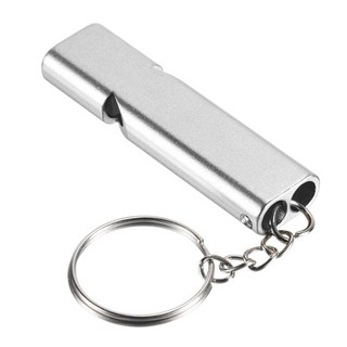호신용 호루라기 키링 열쇠고리, 실버, 실버, 1개