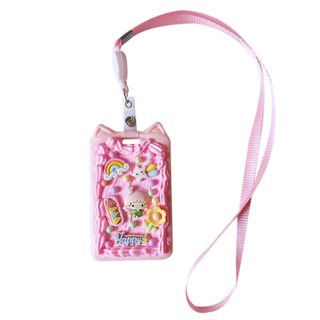 심아트 카드목걸이 만들기 세트 DIY, 5개, 핑크