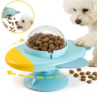 Zaxnouvi 강아지 노즈워크 장난감 반자동 360도 회전 지능개발 간식 장난감, 1개, 스카이블루