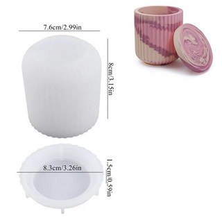 라운드 캔들 항아리 콘크리트 몰드 수제 보관함 시멘트 석고 도자기 화분 실리콘 홈 공예 장식, 1개