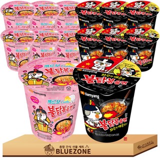 불닭 볶음면 세트 소컵불닭볶음면7 까르보불닭볶음면7 라면스틱7, 14개