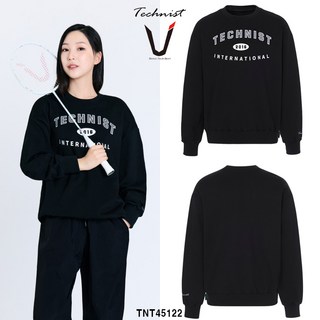 테크니스트 배드민턴 상의 긴팔 맨투맨 블랙 TNT45122 남녀공용