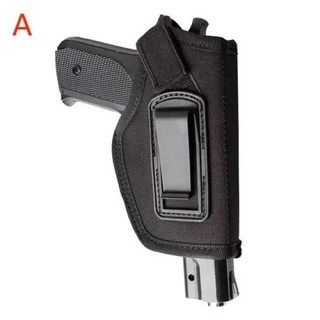건케이스 권총집 홀스터 야외 전술 사냥 홀스터 나일론 은폐 총 파우치 글록 시그 사우어 베레타 카르 베르, 검은색, 01 black, 1개