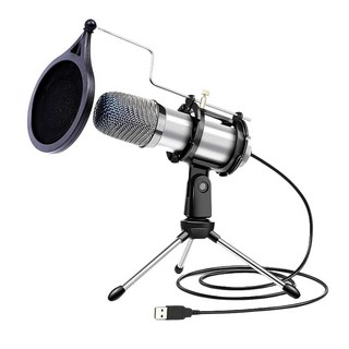 컴퓨터용 전방향 콘덴서 팟캐스트 마이크 - PC용 USB 마이크 - 스트리밍 PC용 게이밍 마이크 - 팝 필터 쇼크 마운트 및 삼각대 포함 노래용 녹음 마이크 - 음악 스튜디, 컴퓨터용 전방향 콘덴서 팟캐스트 마이크 - PC용 US