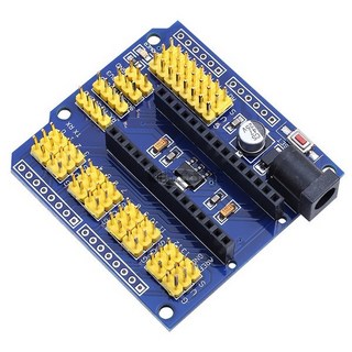 ARDUINO Nano V3擴展板 輸入DC5-9V電源管理 自焊排針相容UNO, 1個